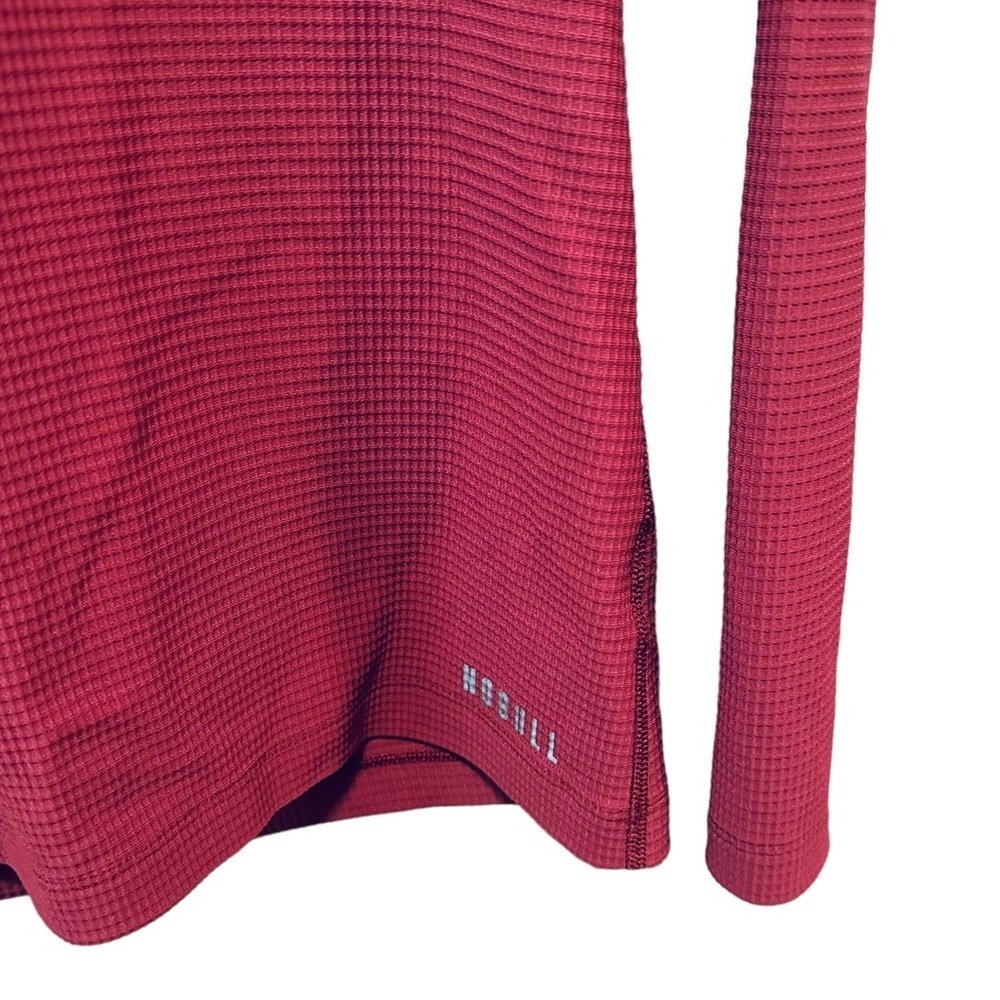 ✌️sold✌️Nobull V-Neck Long Sleeve Waffle Women's Sweatshirt Sz S In Red - Picture 7 of 9